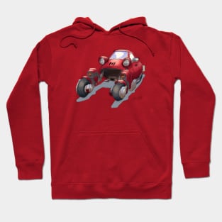 Future Retro Red Car Hoodie